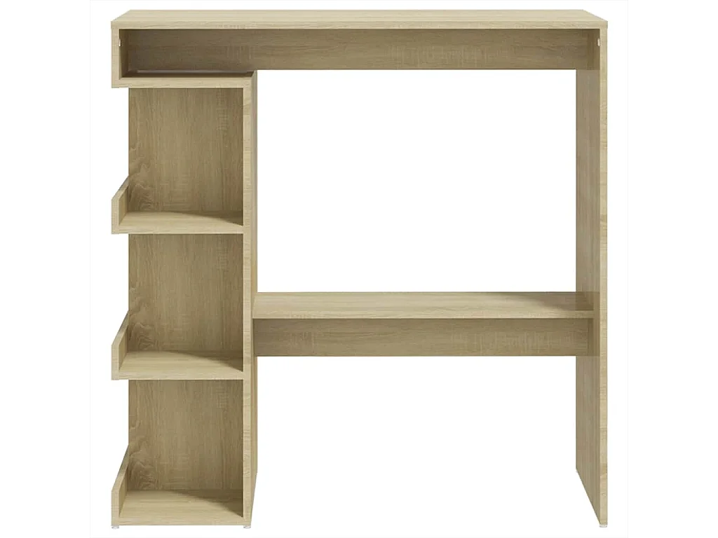 Mesa de bar con estante de almacenamiento Roble Sonoma Madera de ingeniería