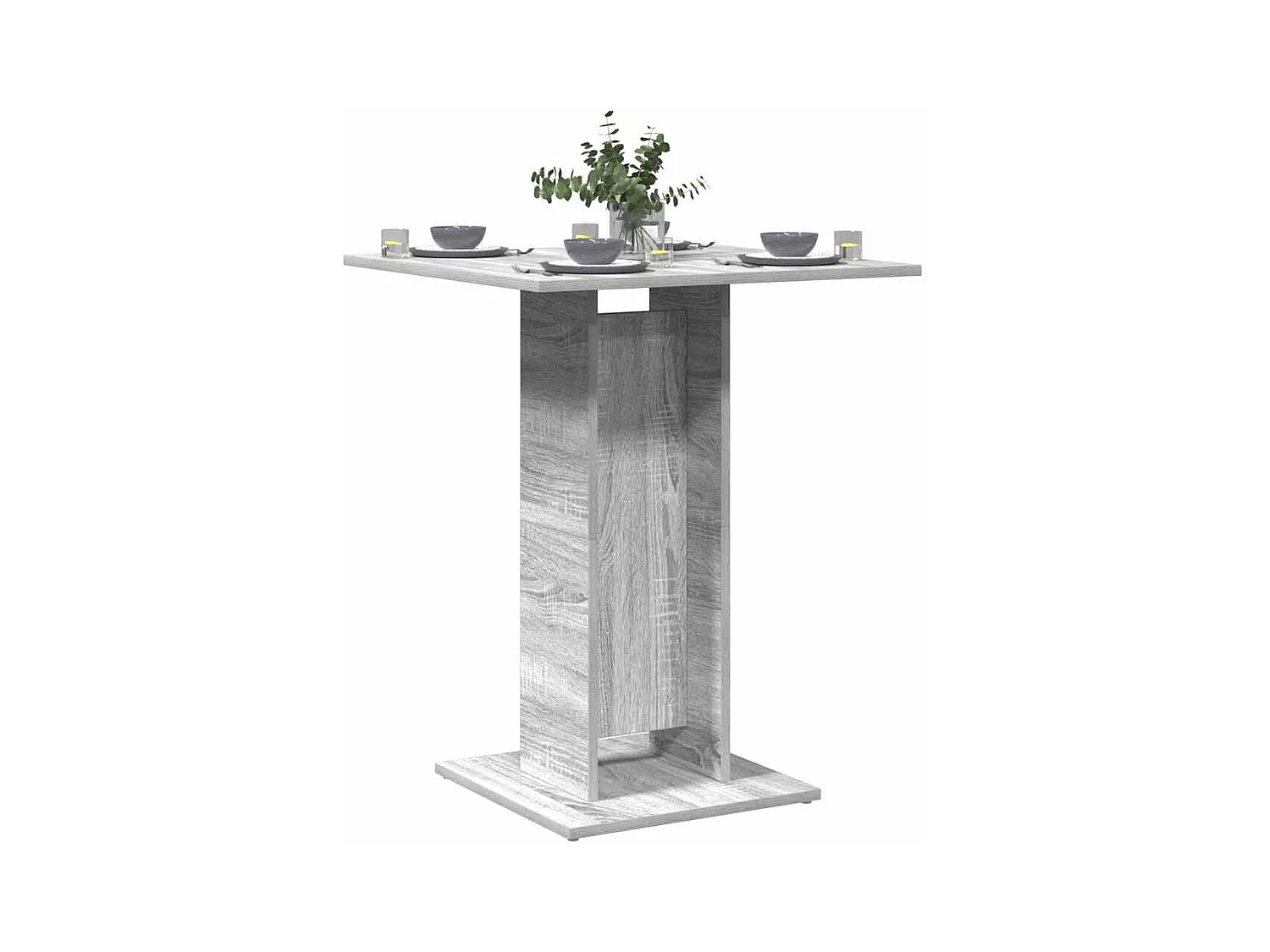 Table de bistro Sonoma gris 60x60x75 cm Bois d'ingénierie