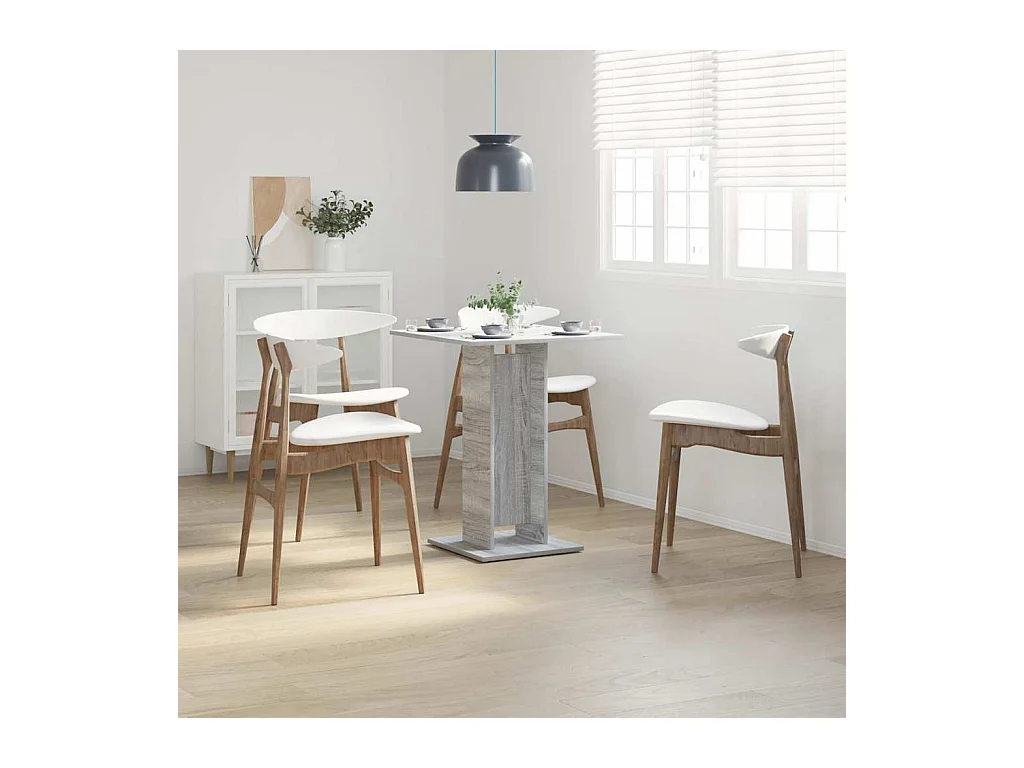 Table de bistro Sonoma gris 60x60x75 cm Bois d'ingénierie