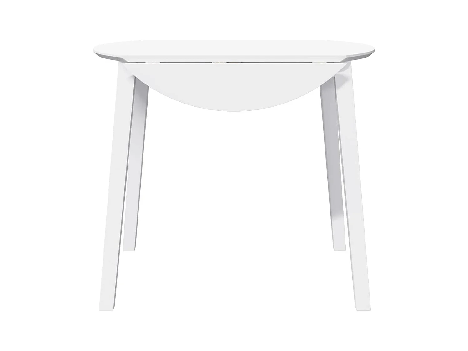 Table à manger blanc bois massif et caoutchouc