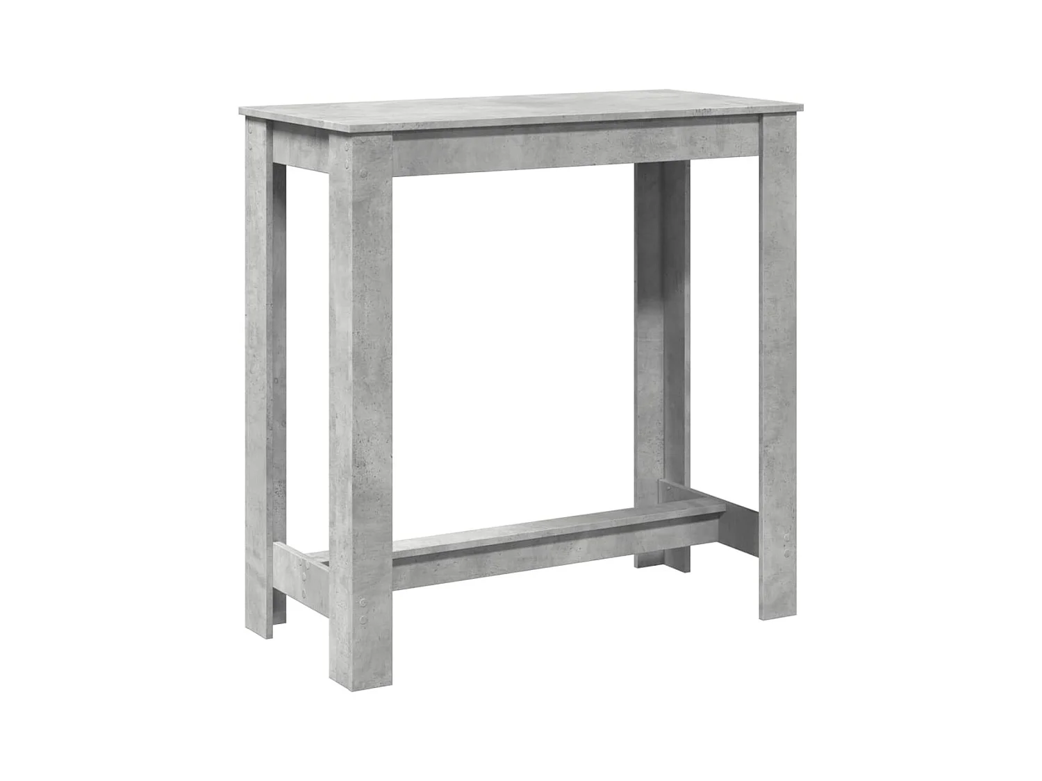 Table de bar gris béton 102x50x103,5 cm bois d'ingénierie