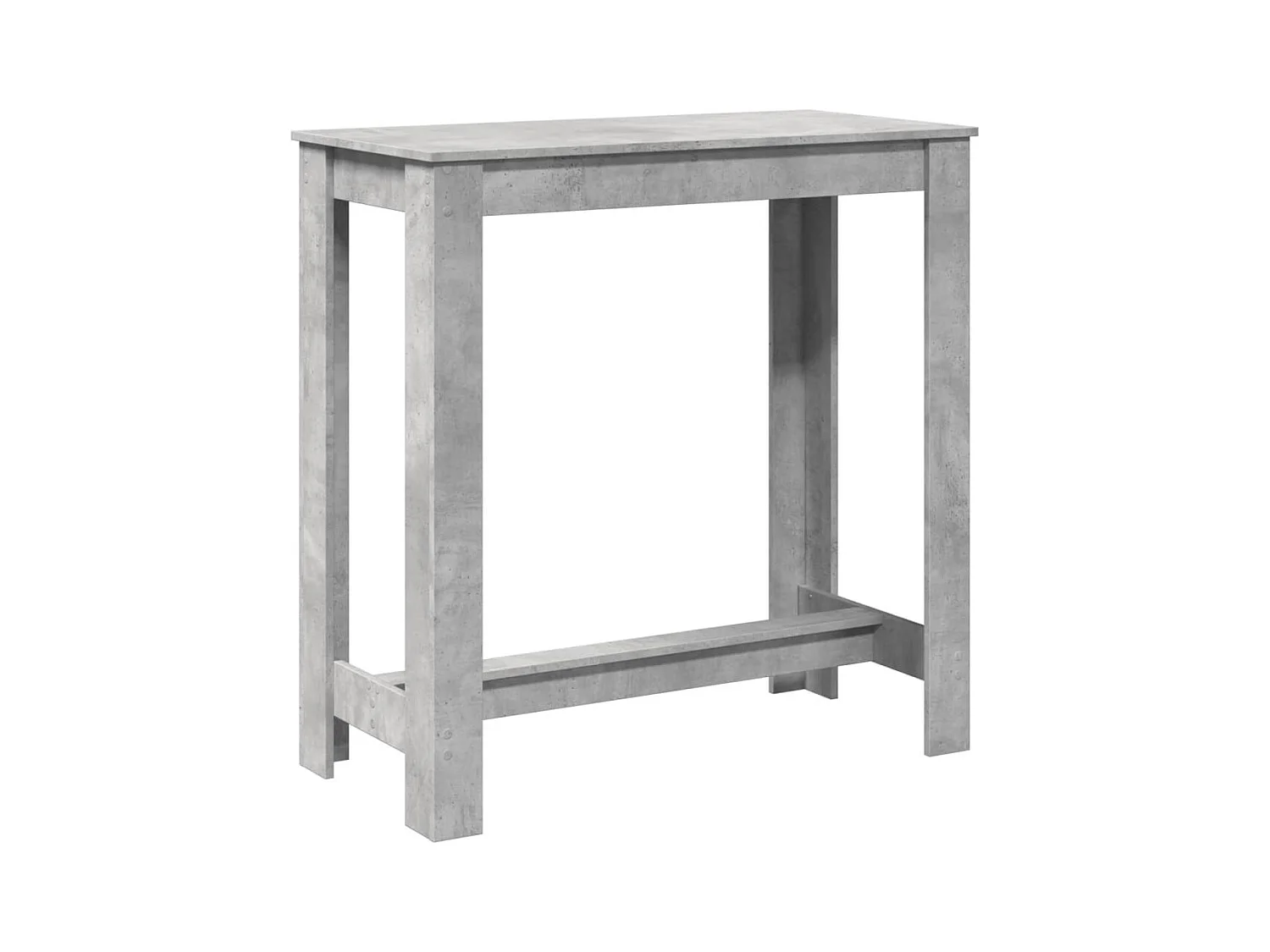 Table de bar gris béton 102x50x103,5 cm bois d'ingénierie