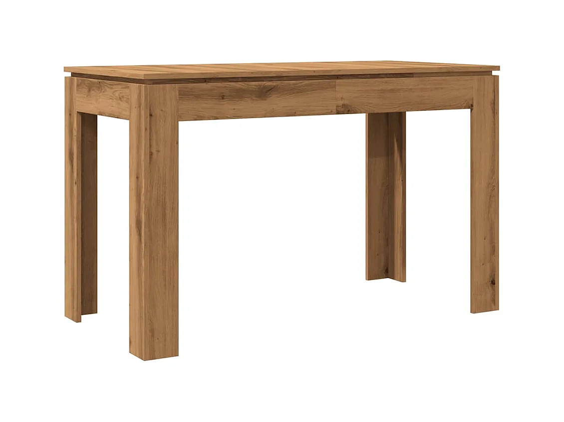Table à manger chêne artisanal 120x60x76 cm bois d'ingénierie