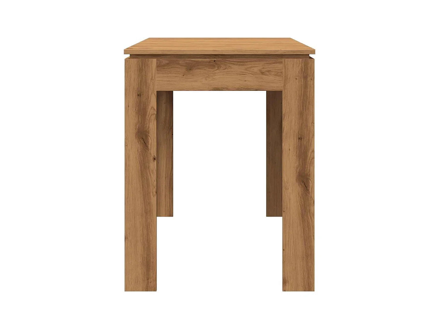 Table à manger chêne artisanal 120x60x76 cm bois d'ingénierie