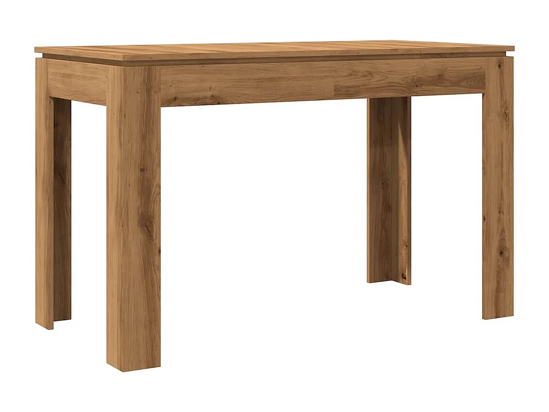Table à manger chêne artisanal 120x60x76 cm bois d'ingénierie