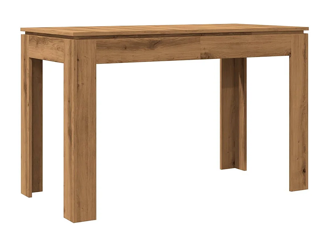 Table à manger chêne artisanal 120x60x76 cm bois d'ingénierie