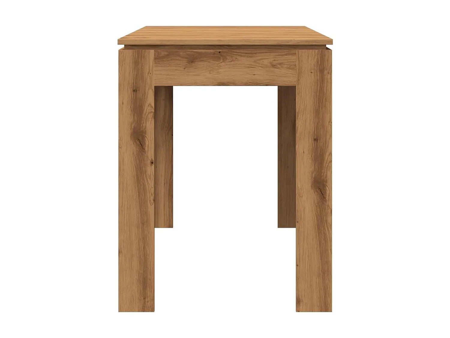 Table à manger chêne artisanal 120x60x76 cm bois d'ingénierie