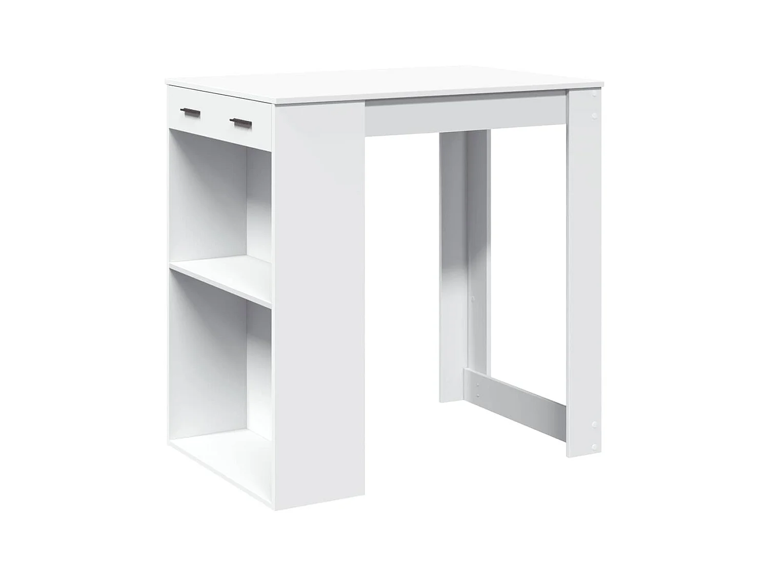 Table de bar blanc 102x70x103,5 cm bois d'ingénierie