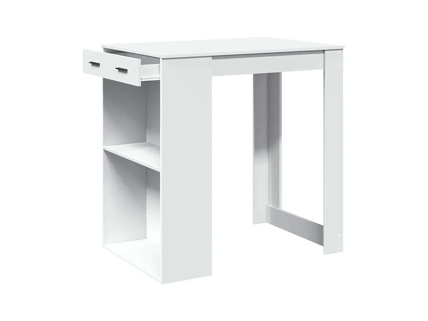 Table de bar blanc 102x70x103,5 cm bois d'ingénierie