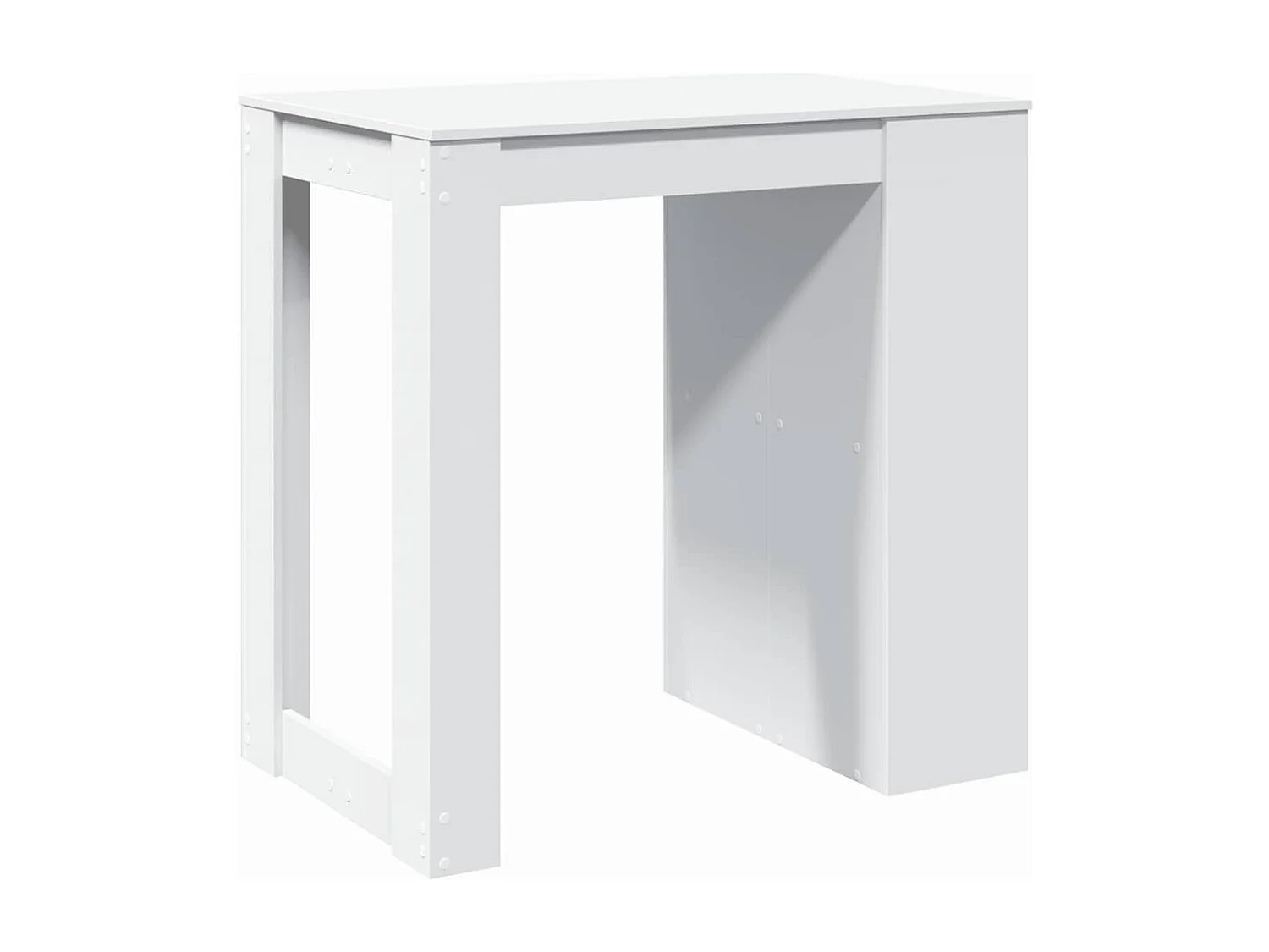 Mesa de bar blanca 102x70x103,5 cm madera de ingeniería