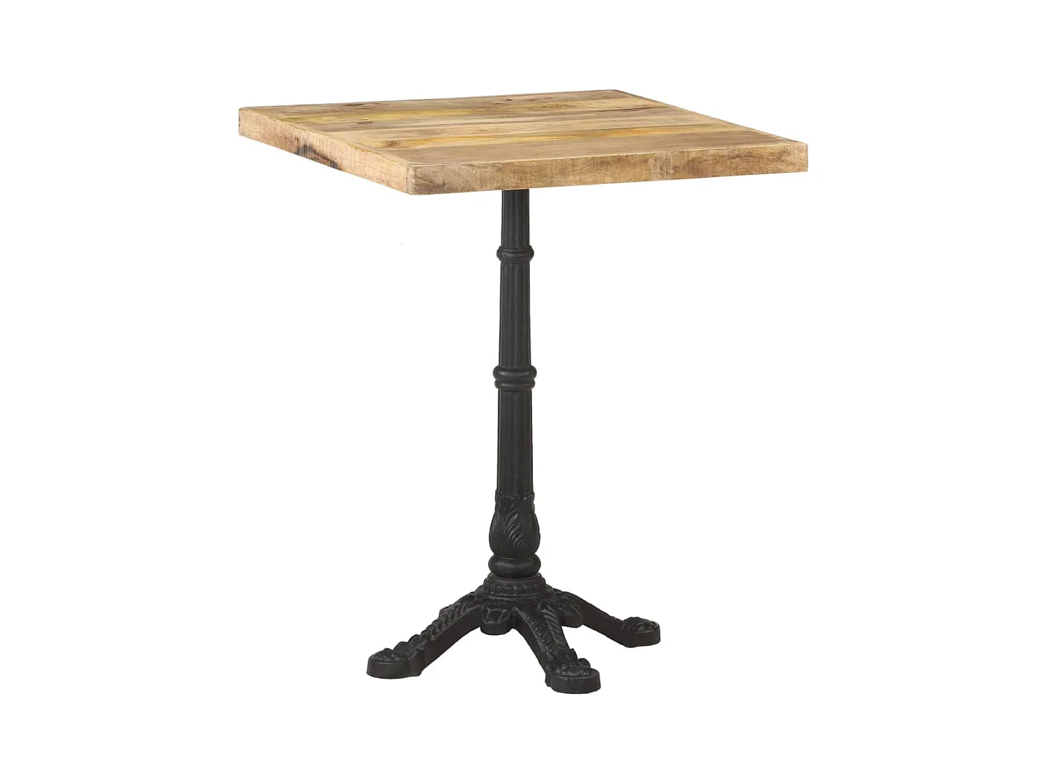 Table de bistro 60x60x77 cm Bois de manguier brut