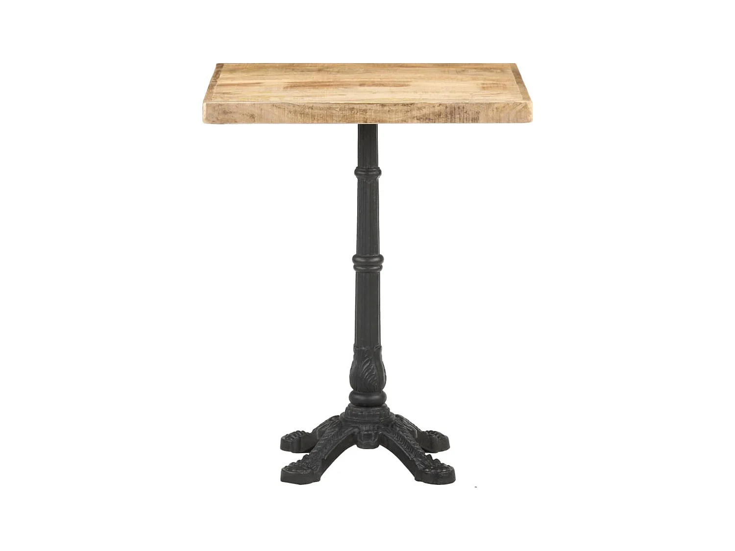 Table de bistro 60x60x77 cm Bois de manguier brut