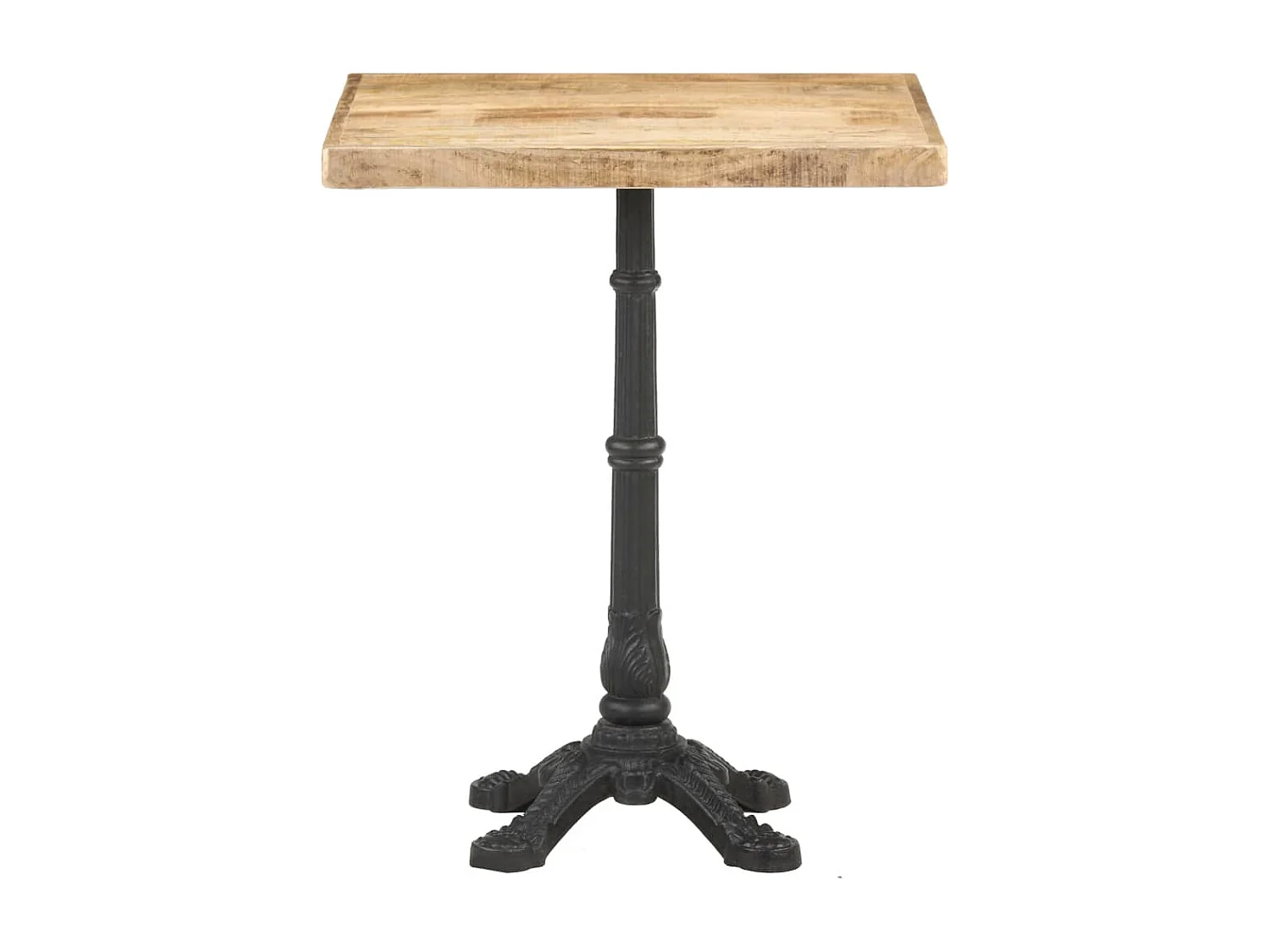 Mesa de bistro 60x60x77 cm Madera de mango en bruto
