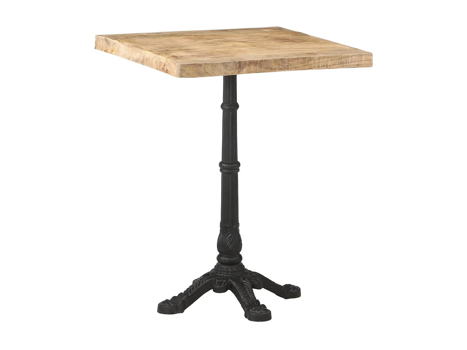 Mesa de bistro 60x60x77 cm Madera de mango en bruto