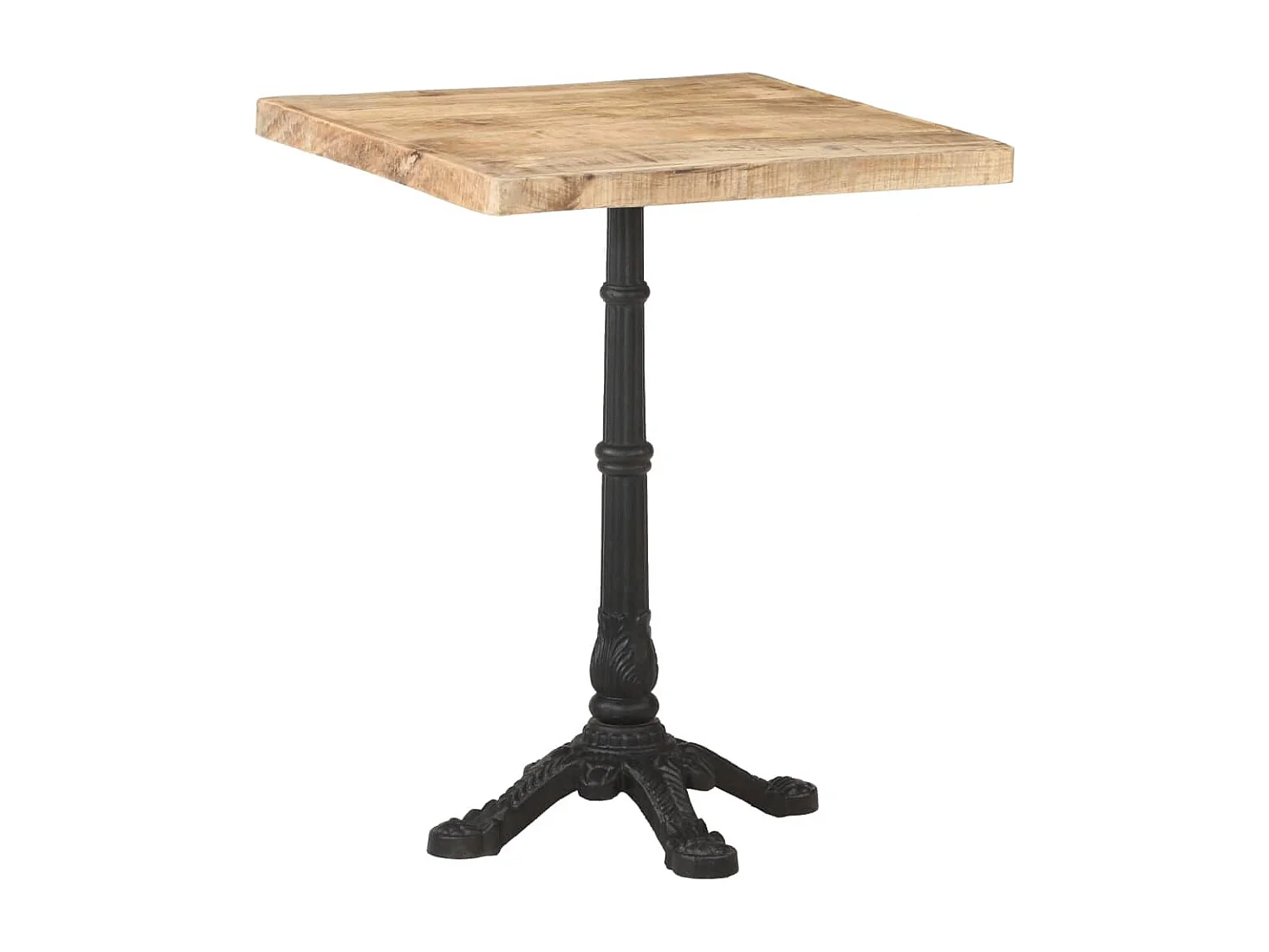 Mesa de bistro 60x60x77 cm Madera de mango en bruto