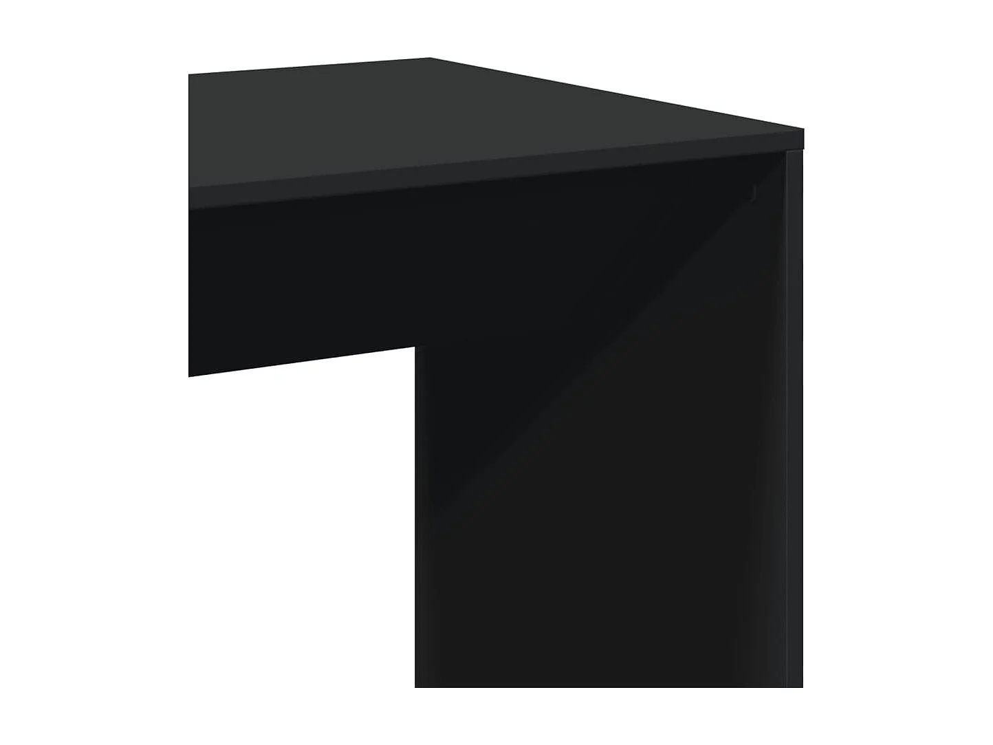 Mesa de bar negra 51x50x103,5 cm madera de ingeniería