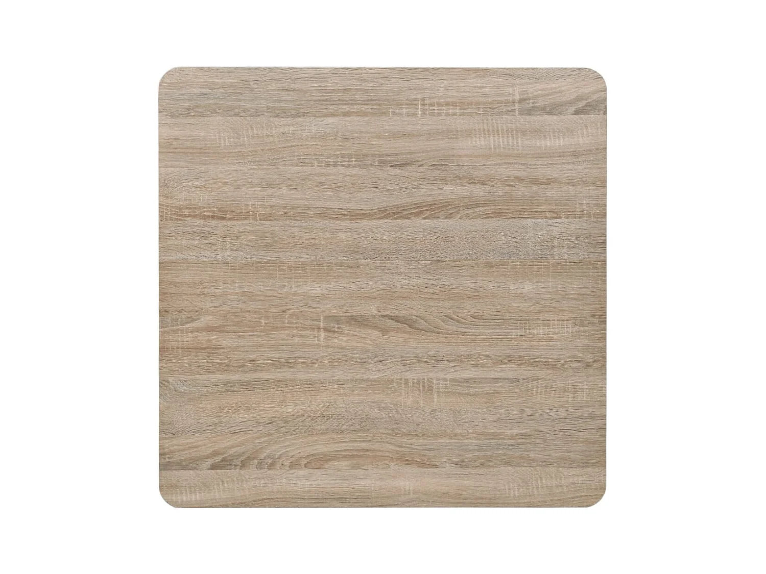 Table de bistro MDF et acier Carré 80x80x75 cm Couleur de chêne