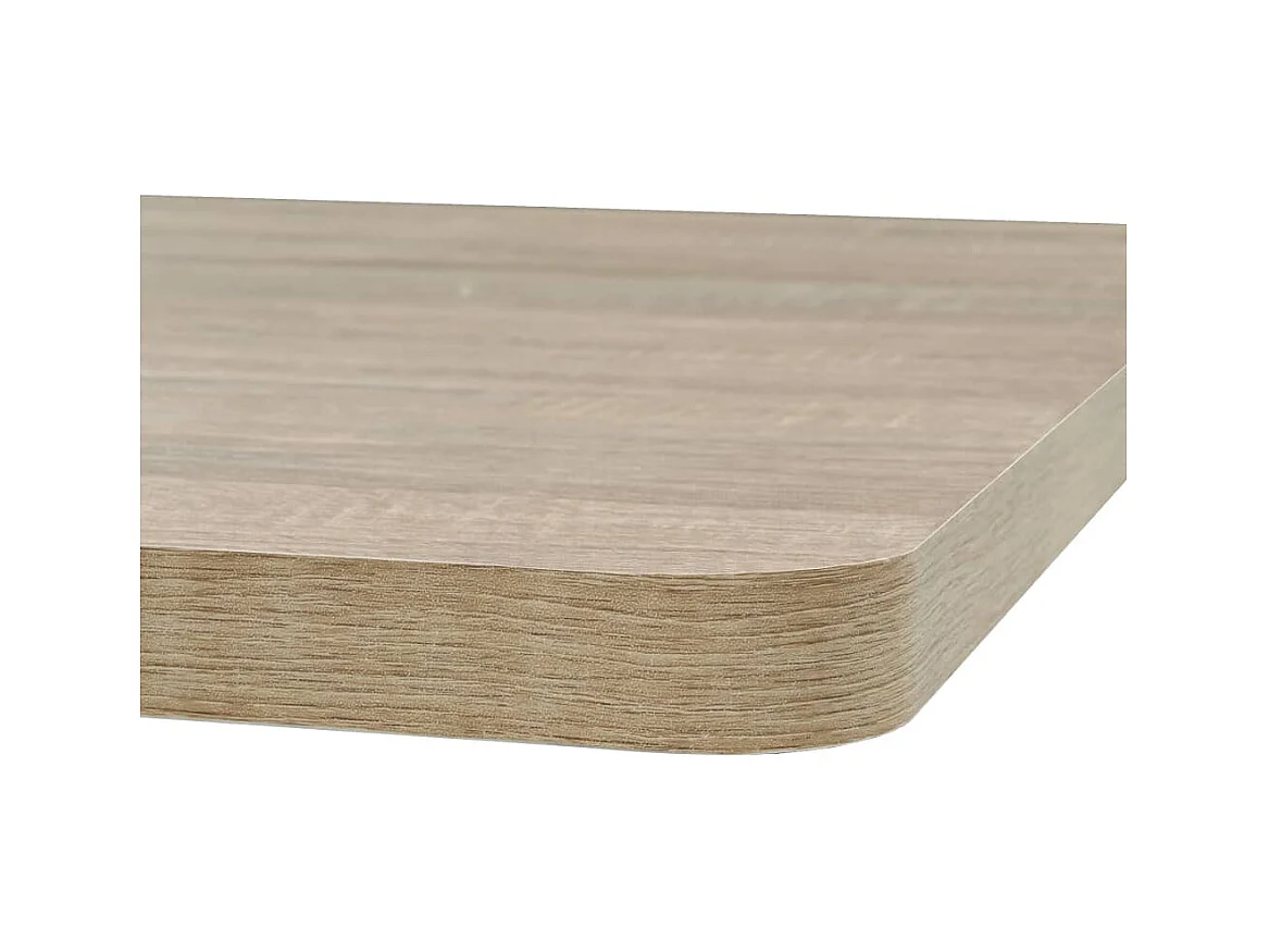 Table de bistro MDF et acier Carré 80x80x75 cm Couleur de chêne