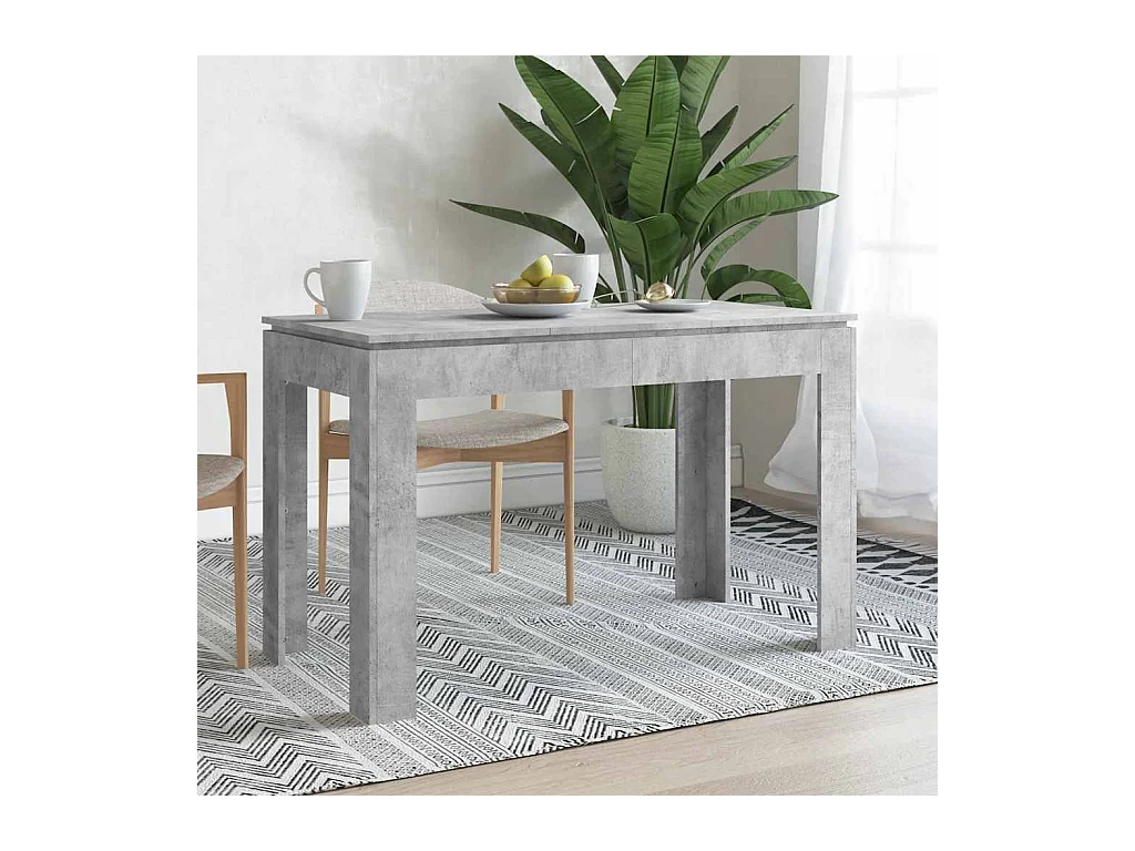 Table à manger Gris béton 120x60x76 cm Bois d'ingénierie