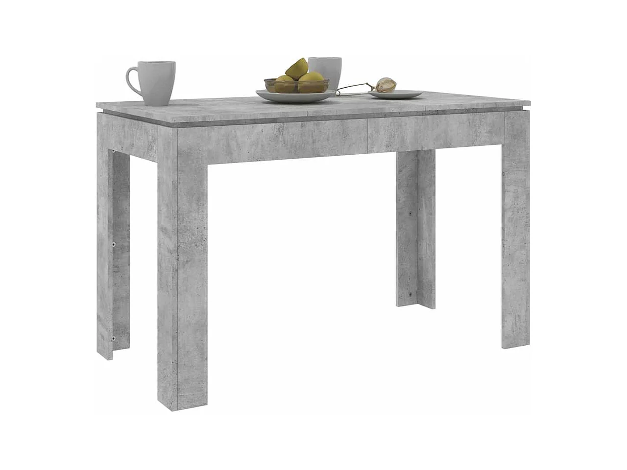 Table à manger Gris béton 120x60x76 cm Bois d'ingénierie