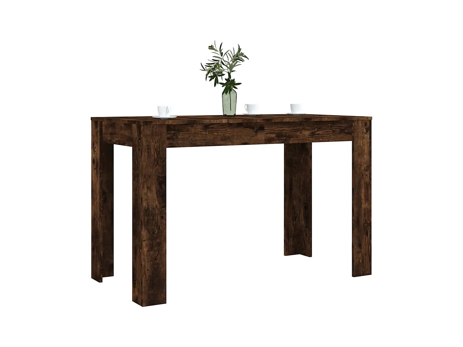 Table à dîner chêne fumé 120x60x76 cm bois d'ingénierie