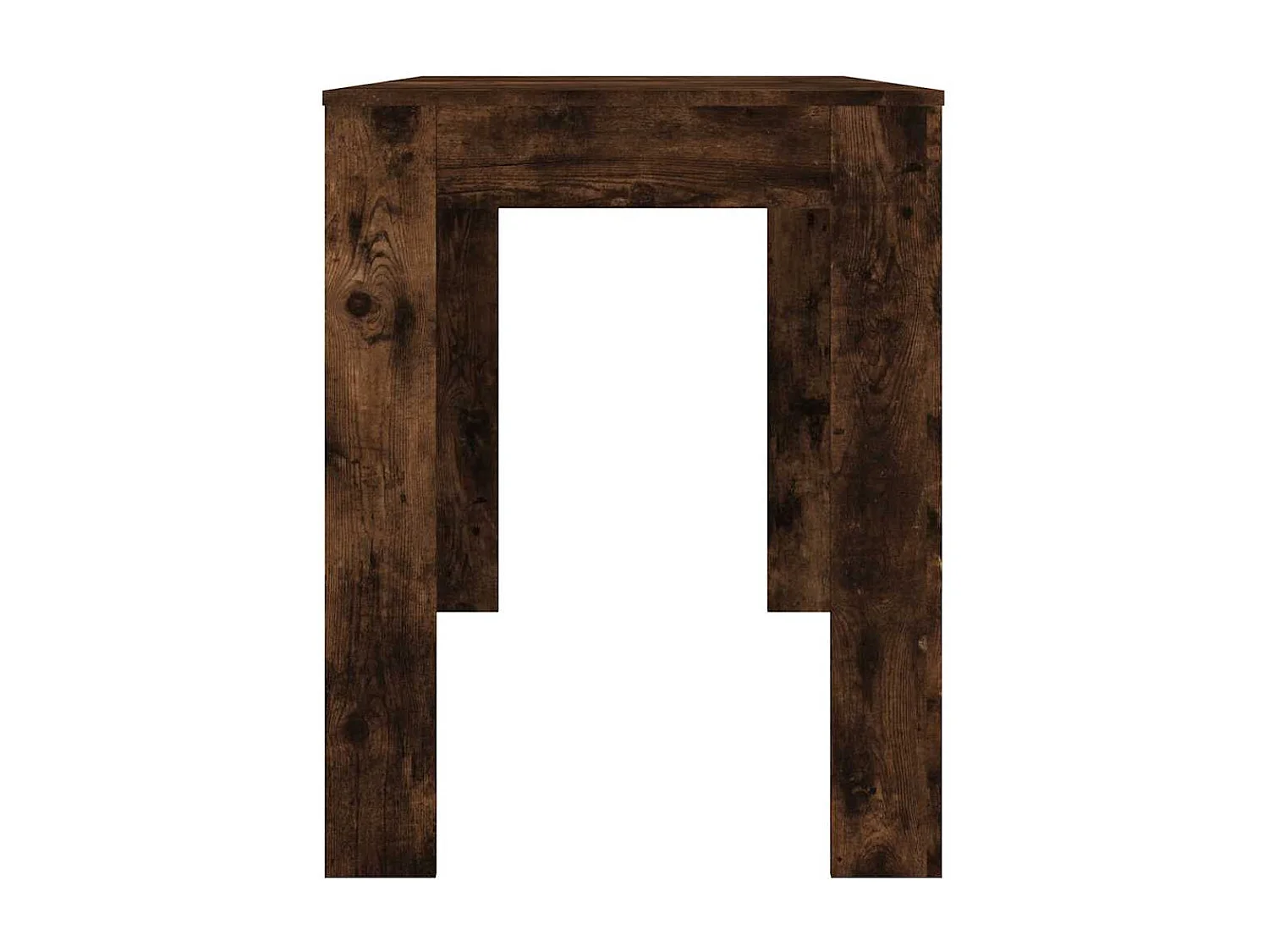 Mesa de comedor de roble ahumado 120x60x76 cm madera de ingeniería