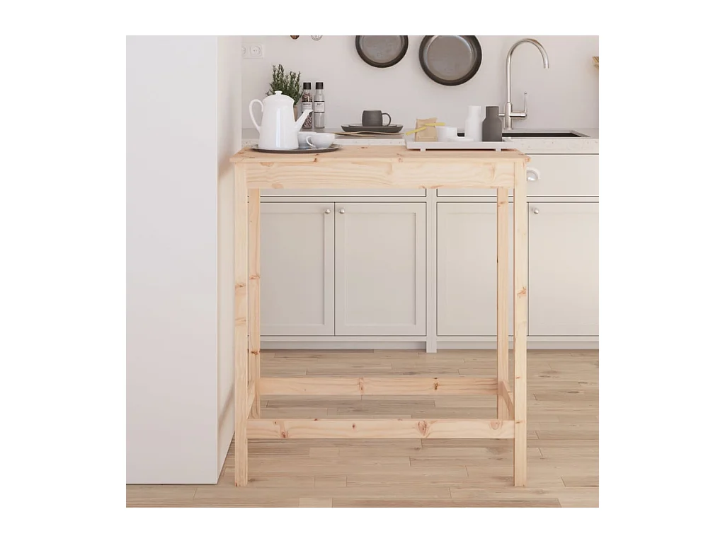 Table de bar 100x50x110 cm bois massif de pin