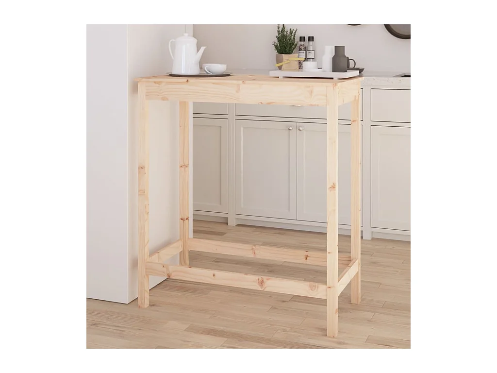 Table de bar 100x50x110 cm bois massif de pin
