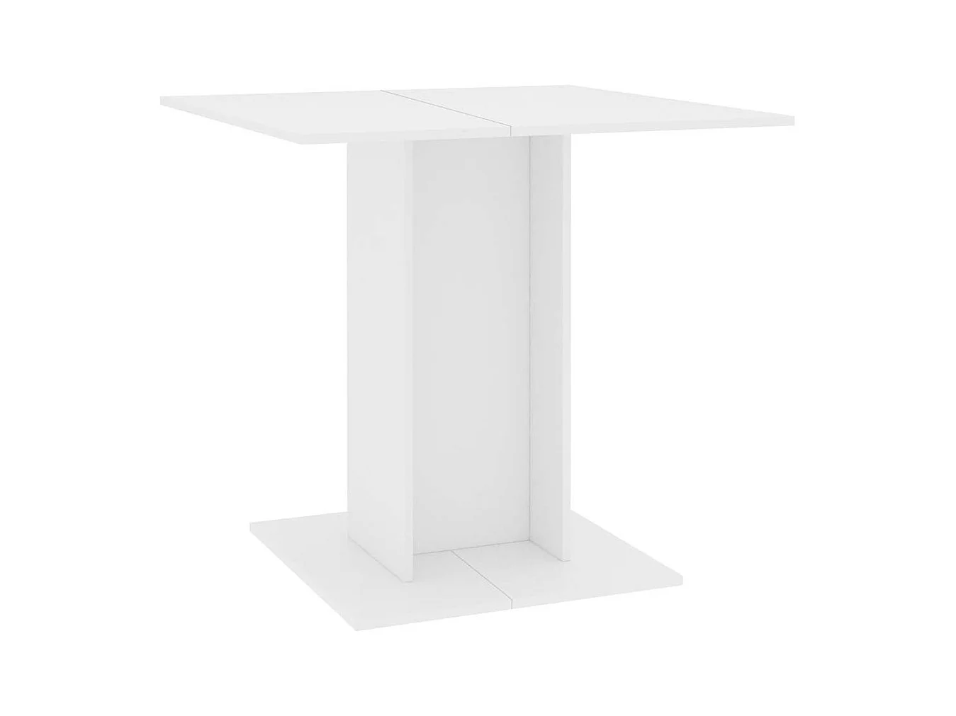 Table à manger Blanc 80x80x75 cm bois d'ingénierie