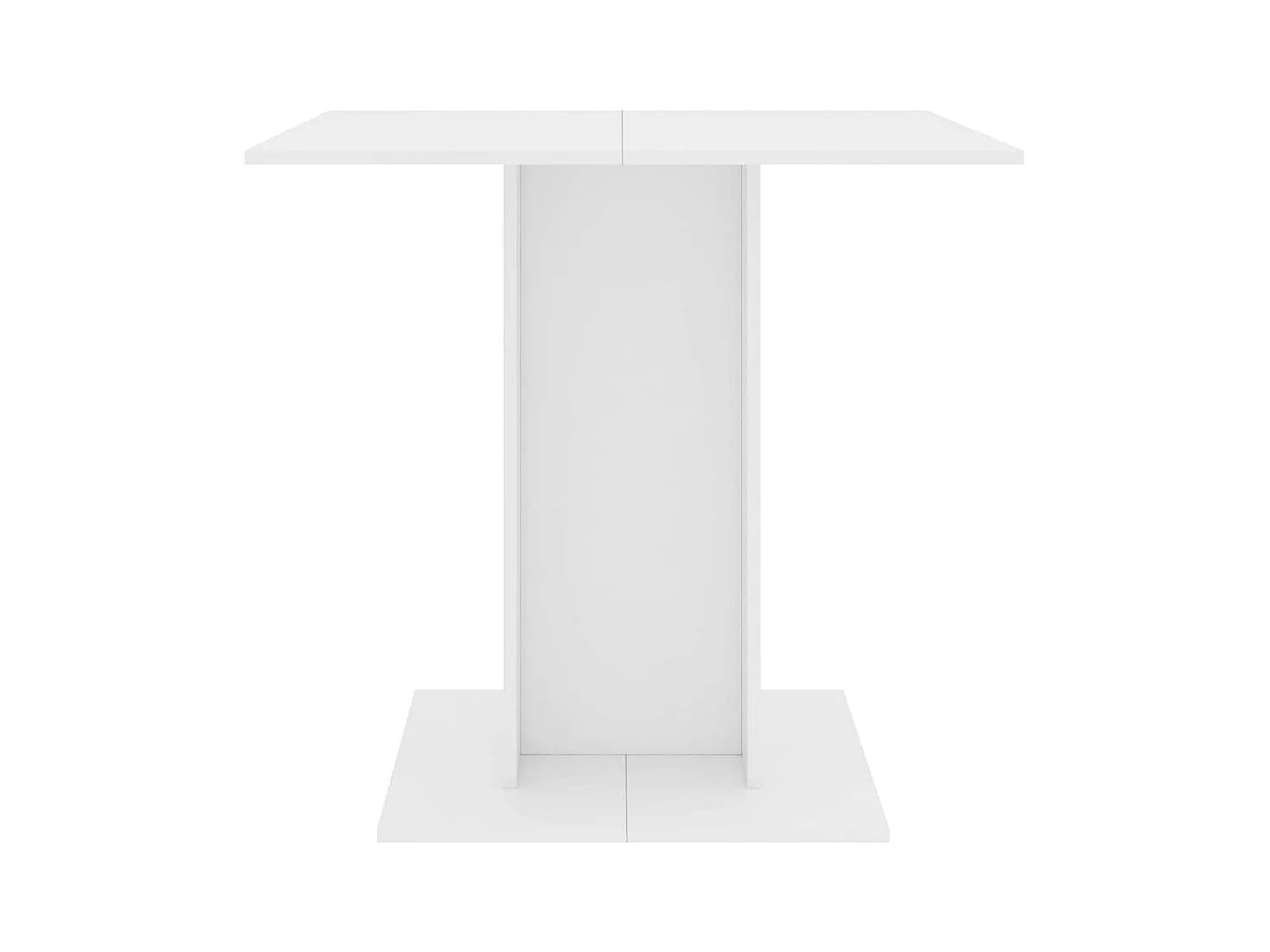 Table à manger Blanc 80x80x75 cm bois d'ingénierie