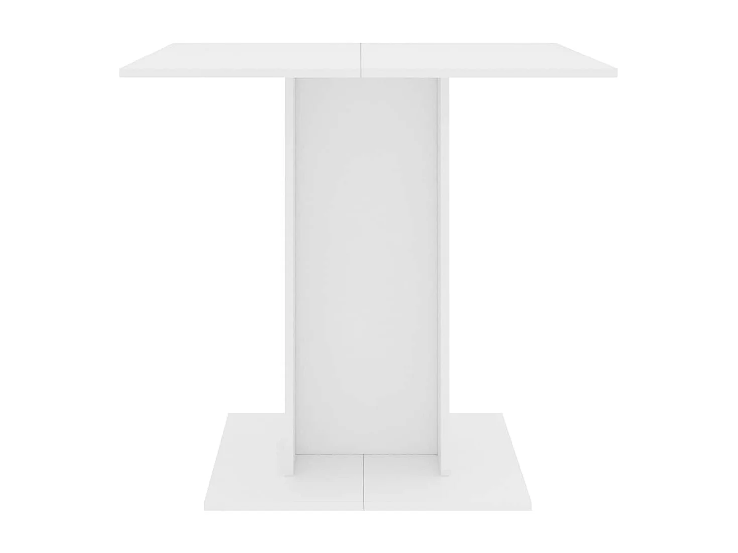 Table à manger Blanc 80x80x75 cm bois d'ingénierie