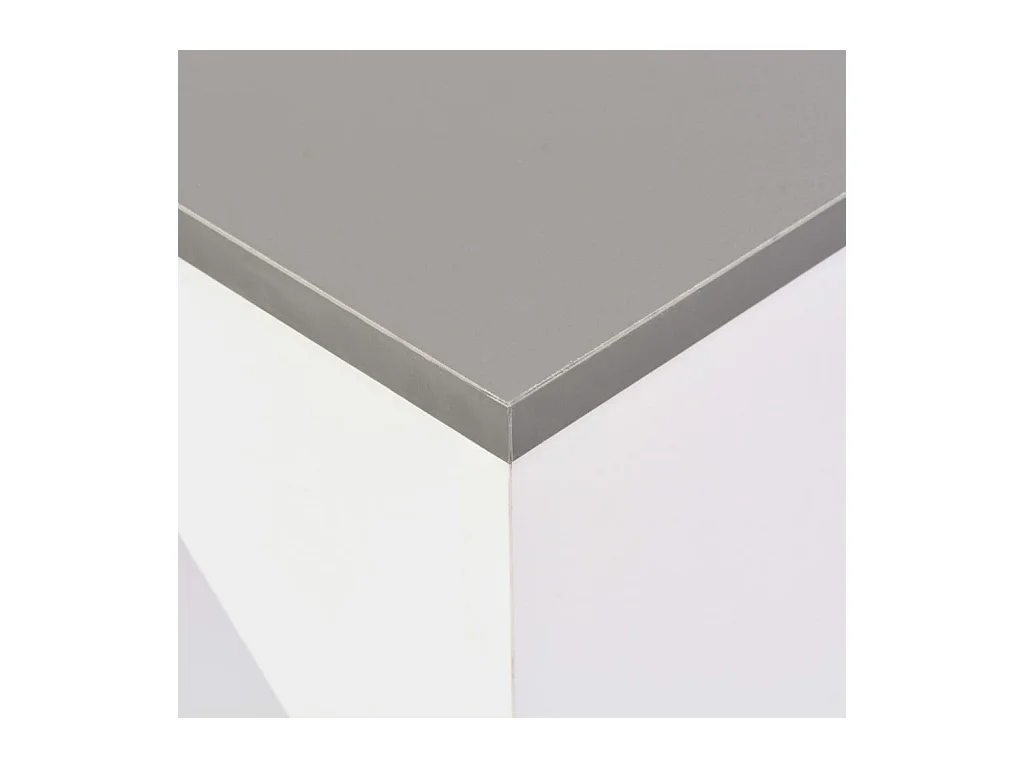 Table de bar avec tablette amovible Blanc 138x39x110 cm