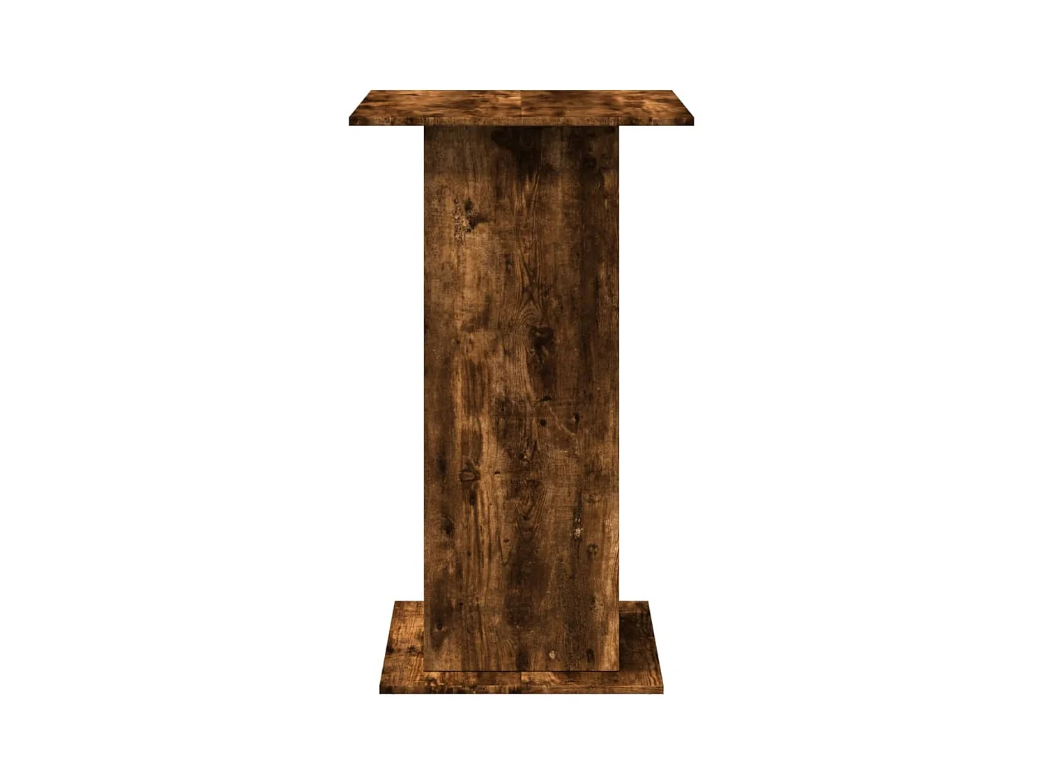 Table de bar avec rangement chêne fumé bois d’ingénierie