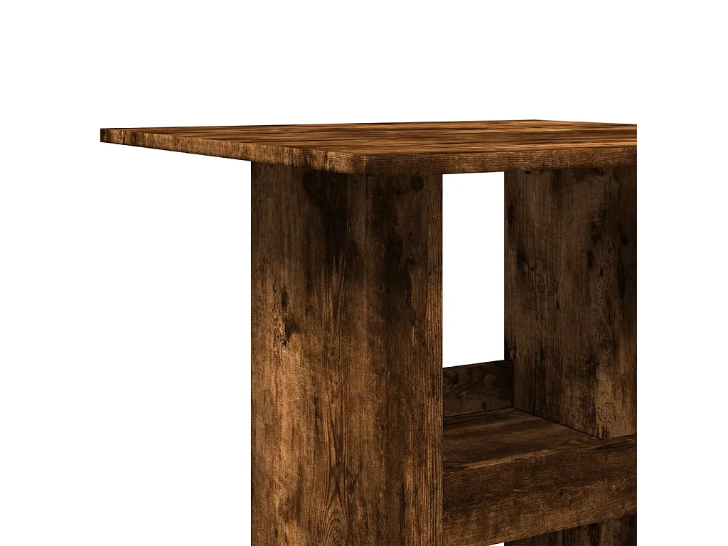 Mesa de bar con almacenamiento de madera de ingeniería de roble ahumado