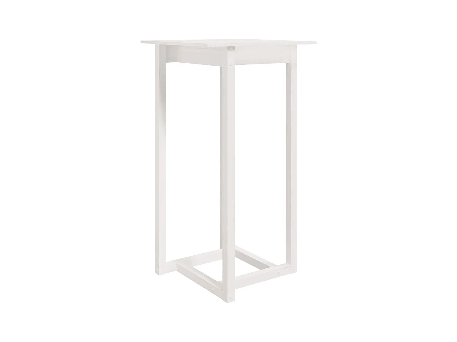Table de bar Blanc 60x60x110 cm Bois massif de pin