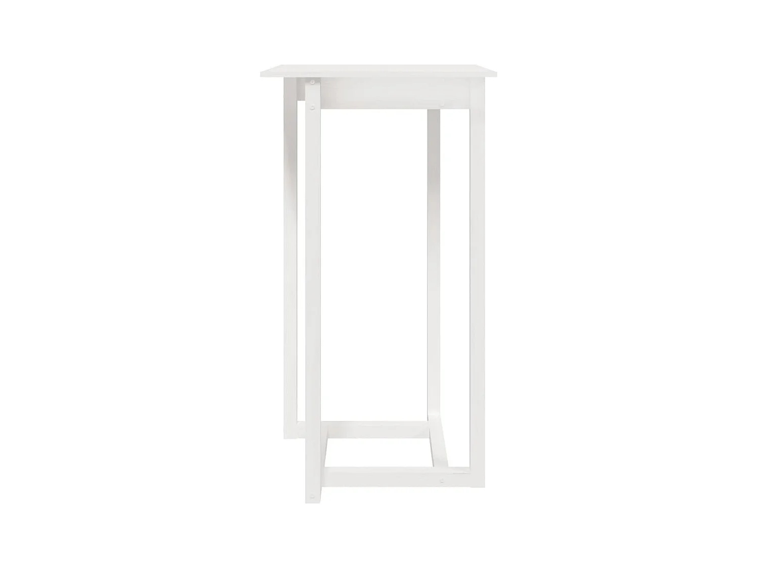 Table de bar Blanc 60x60x110 cm Bois massif de pin