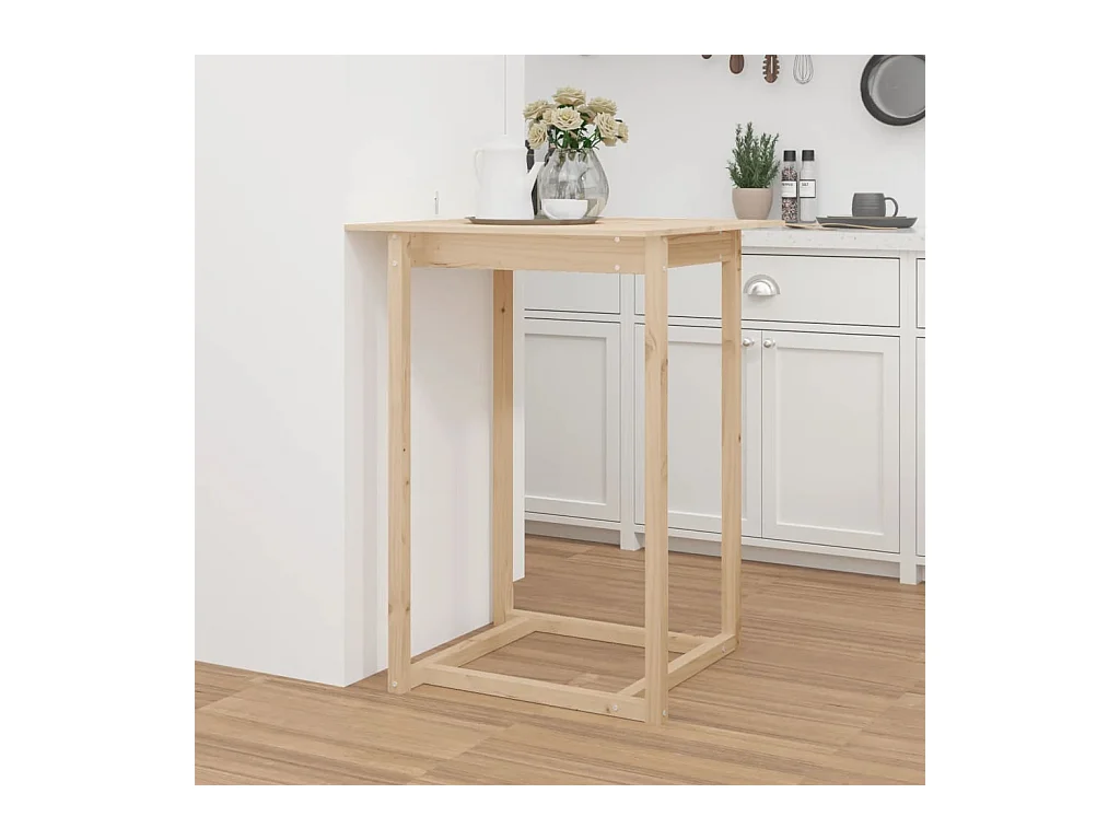 Table de bar 80x80x110 cm Bois massif de pin