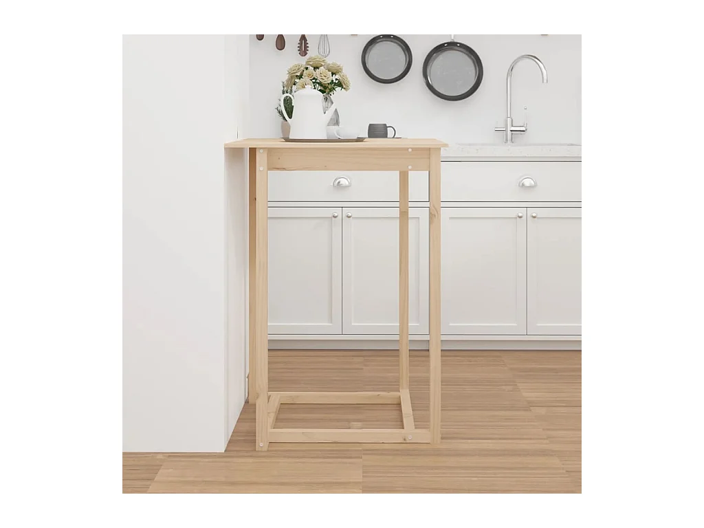 Table de bar 80x80x110 cm Bois massif de pin