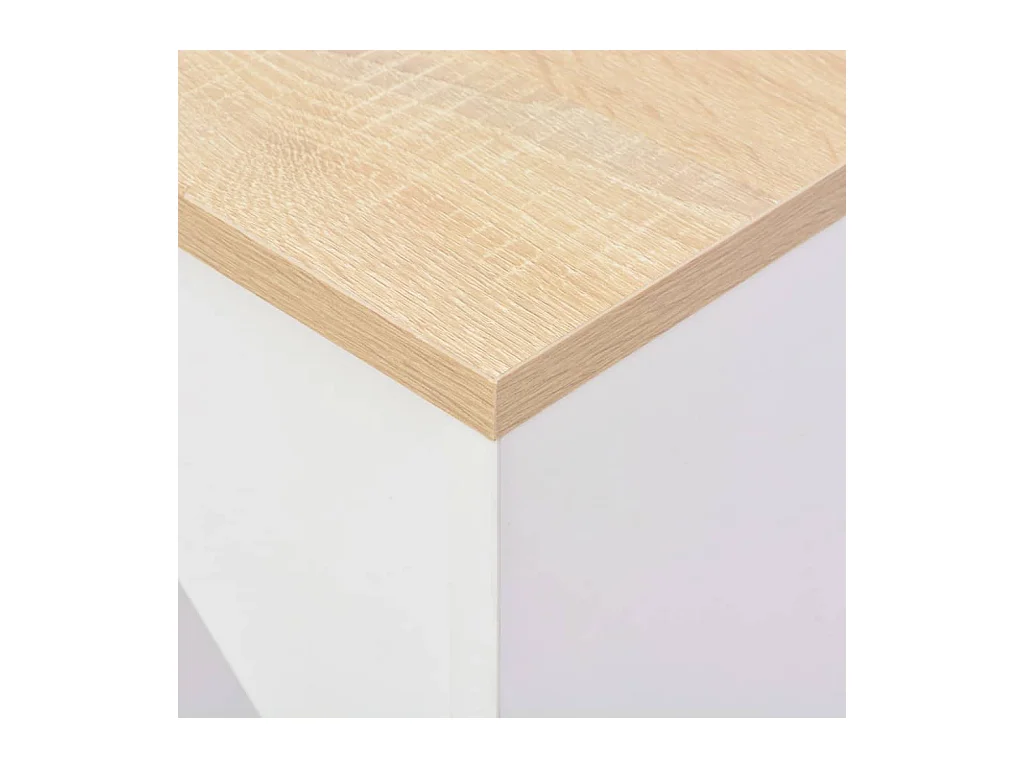 Table de bar avec tablette amovible Blanc 138x39x110 cm