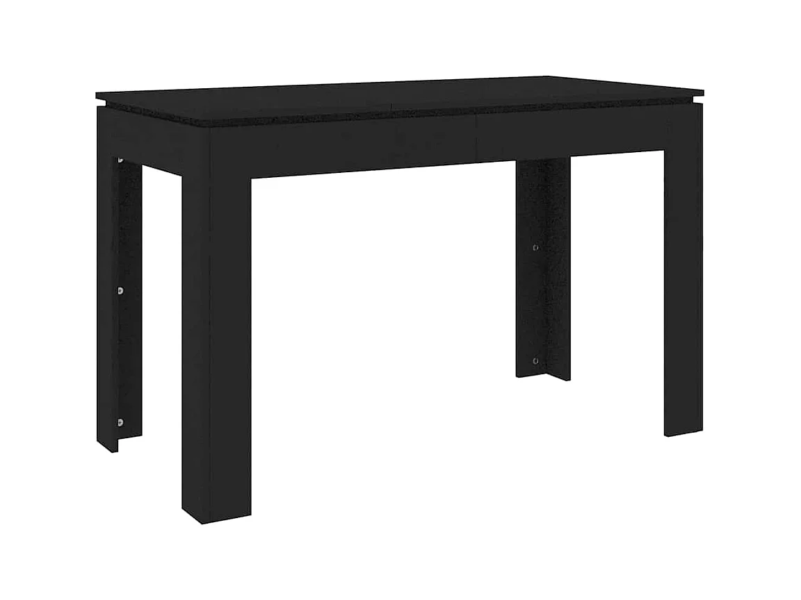 Table à manger Noir 120x60x76 cm Bois d'ingénierie
