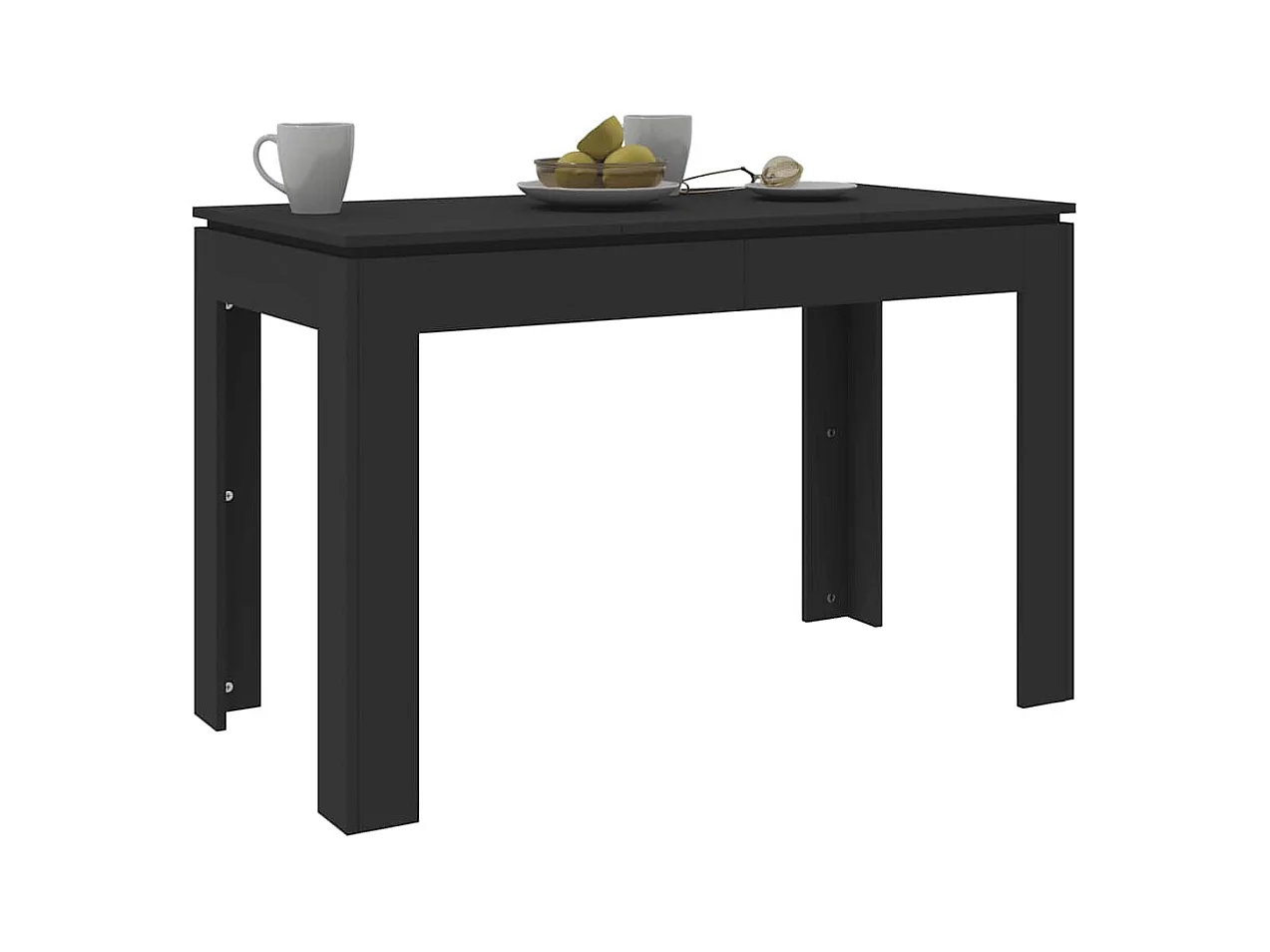 Table à manger Noir 120x60x76 cm Bois d'ingénierie