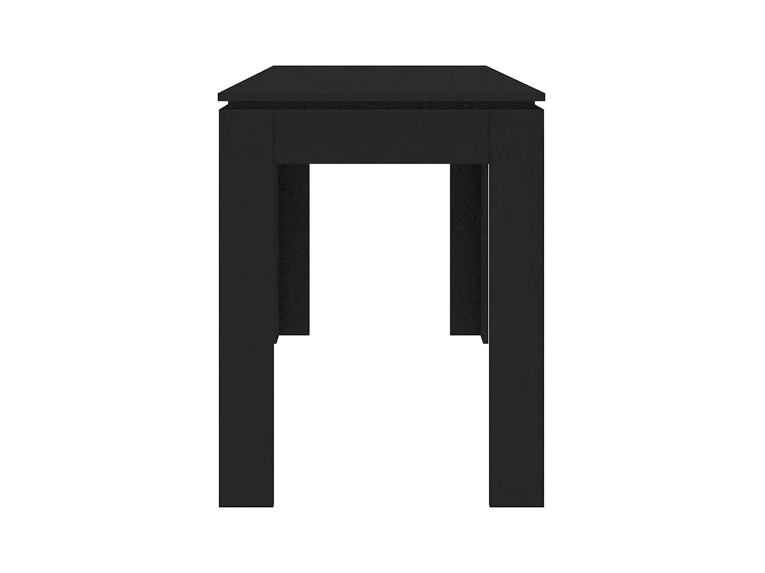 Table à manger Noir 120x60x76 cm Bois d'ingénierie