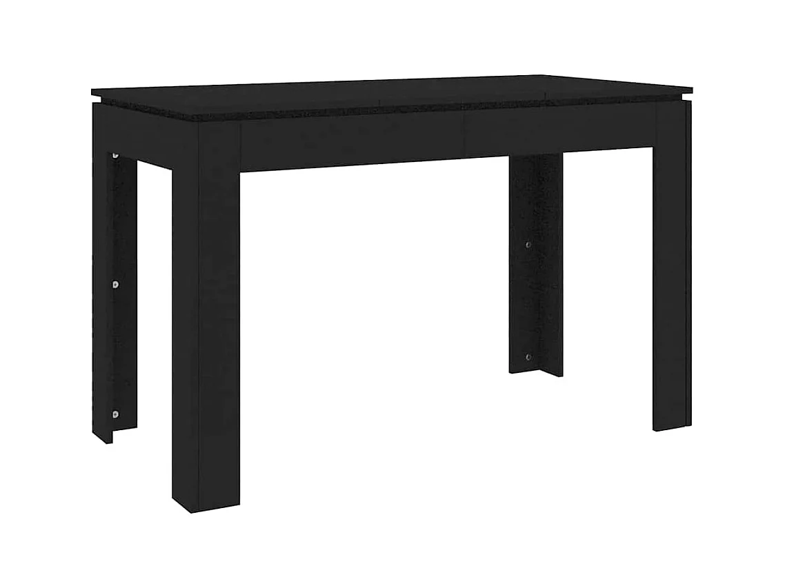 Table à manger Noir 120x60x76 cm Bois d'ingénierie