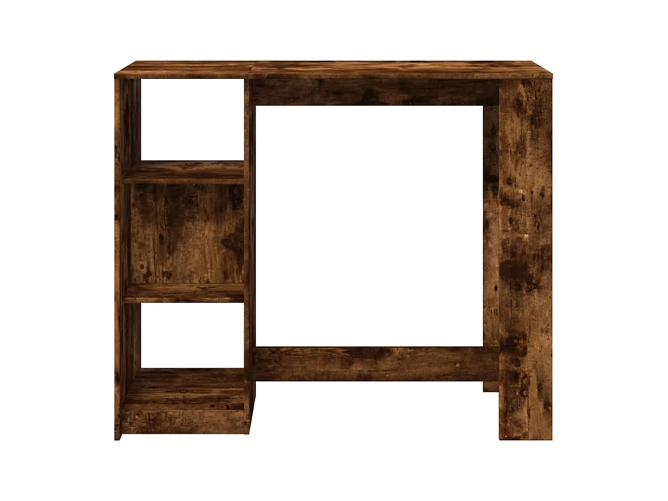 Table de bar avec étagère chêne fumé bois d'ingénierie