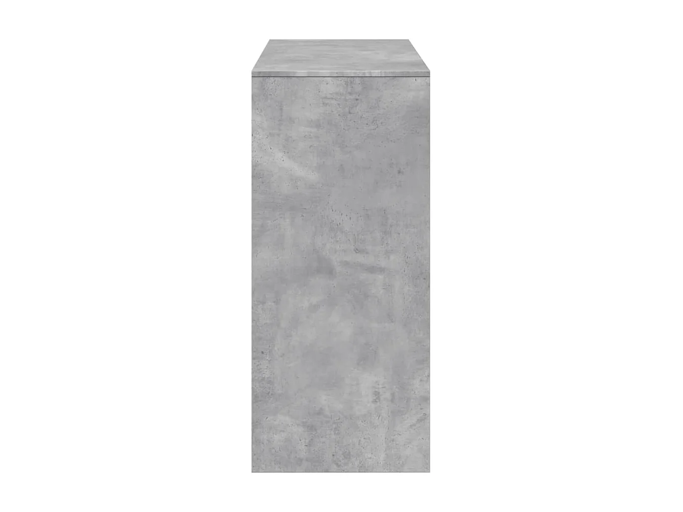 Mesa de bar de madera de ingeniería de color gris hormigón con estante