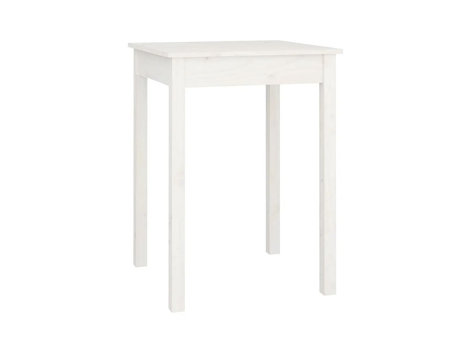 Table à manger Blanc 55x55x75 cm Bois massif de pin