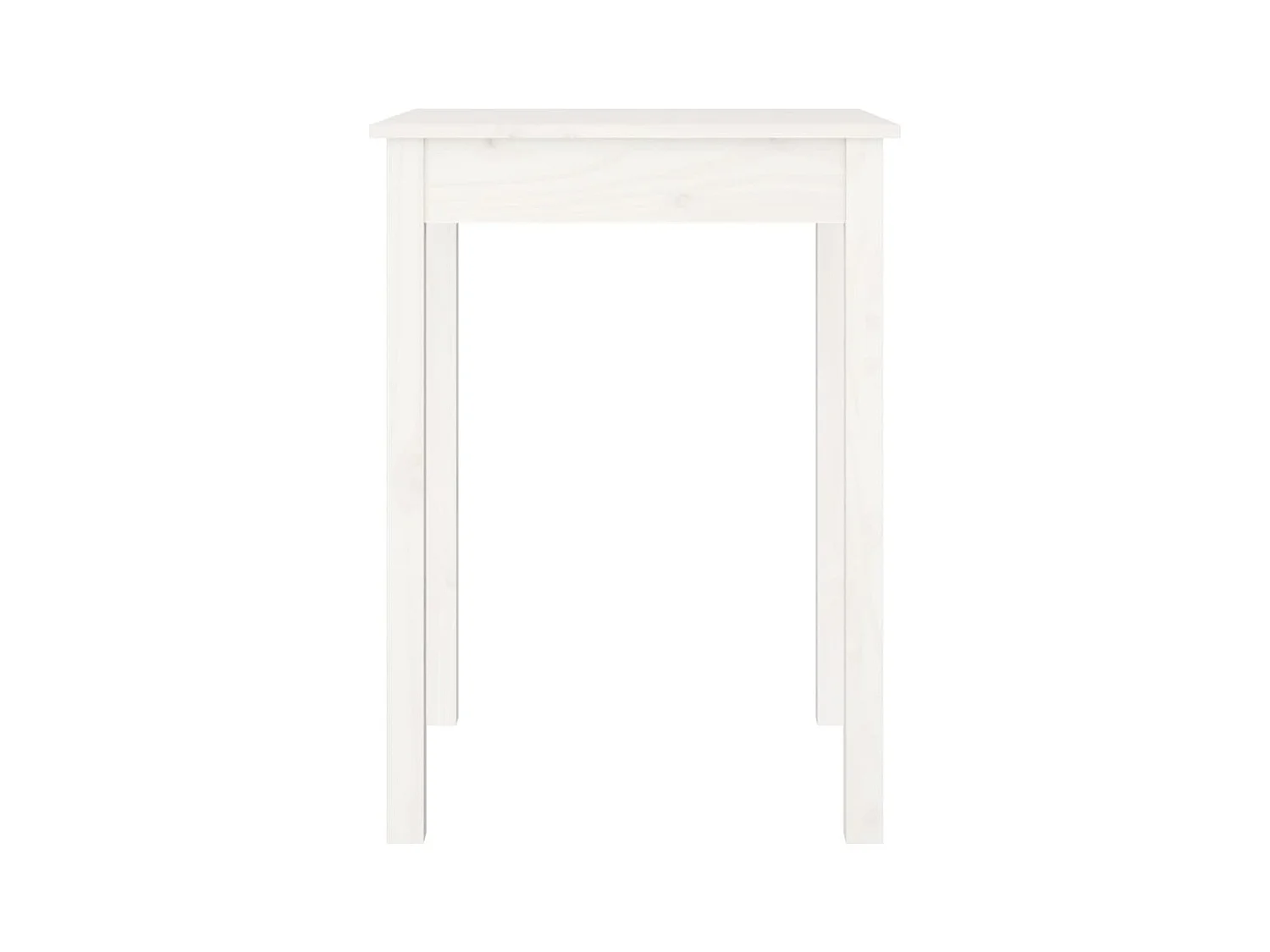 Table à manger Blanc 55x55x75 cm Bois massif de pin