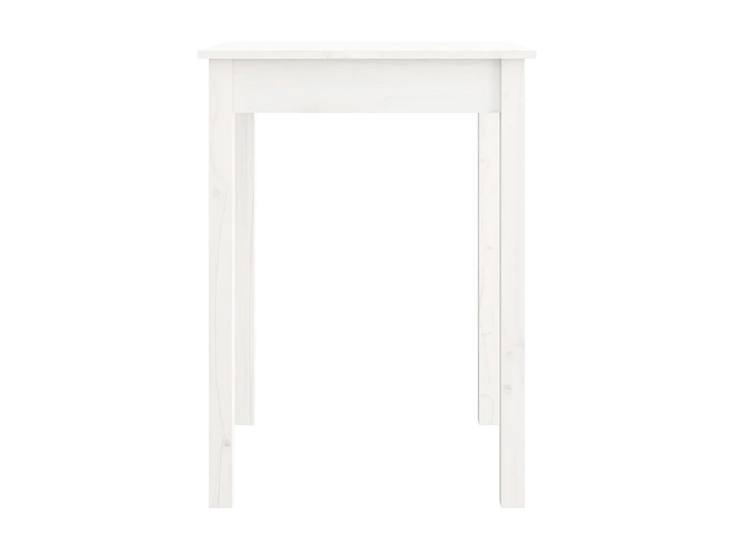 Mesa de comedor Blanca 55x55x75 cm Madera maciza de pino