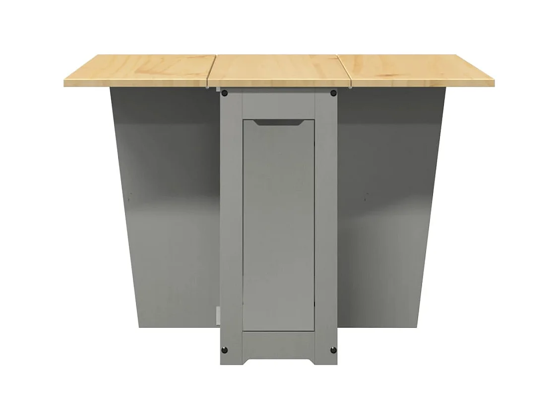Table à manger papillon pliable Corona gris bois de pin massif