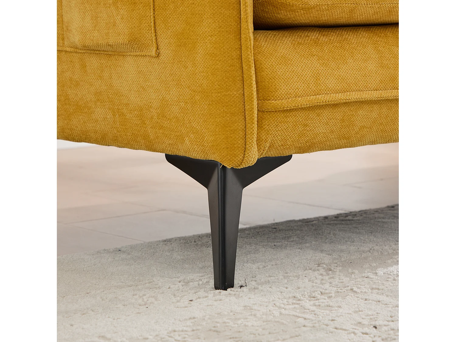 Gekoppelde 2-zitsbank met opbergruimte - USB-poort, telefoonhouder en zijvakken - Chenillestof